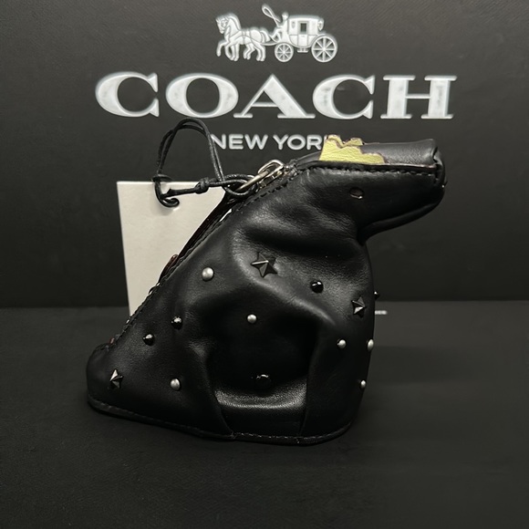 NWT Coach X NASA Rexy Studded Coin purse Bag Charm Space Star Rivet Zipper FOB - Picture 8 of 9